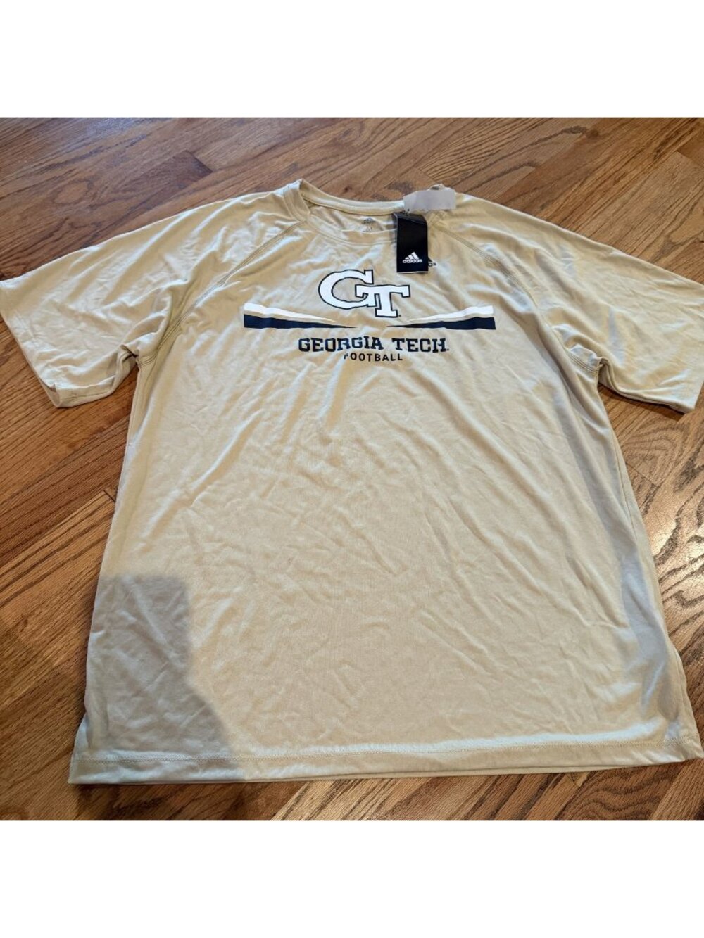 ADIDAS MENS GEORGIA TECH GT FOOTBALL DRI FIT T SHIRT NEW MEDIUM